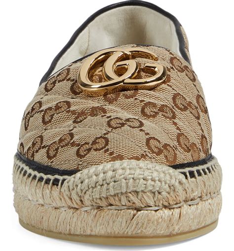 gucci espadrilles for women|gucci pilar espadrille flat.